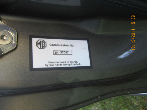 MG ZR 100