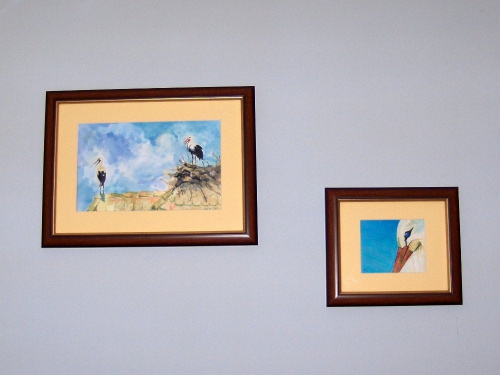 Obrazy zakupione na aukcji podczas zlotu w Przygodzicach.