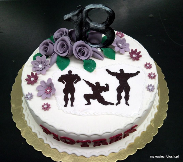 Tort na 18 dla Piotrka #osiemnastka #tort #siłacz #kulturysta
