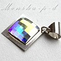 790W. SWAROVSKI romb crystal AB na srebrze- wisiorek 3,5cm
samo srebro