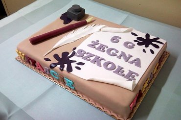 Torcik na zakończenie Roku Szkolnego 2010 #szkoła #RokSzkolny #tort #kałamaż