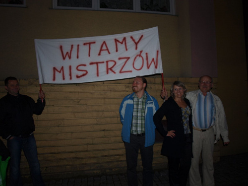Powitanie po przyjeździe z Inowrocławia w 2010 roku