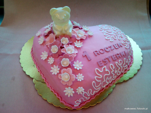 Torcik dla Esterki na 1 Roczek #misio #tort #urodziny