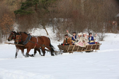 luty'2010 - plener ZTL Sanok w skansenie (zdjęcia Zygmunta Natera) #plener #luty #skansen #ZTLSANOK