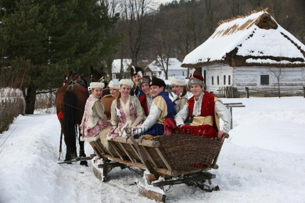 luty'2010 - plener ZTL Sanok w skansenie (zdjęcia Zygmunta Natera) #plener #luty #skansen #ZTLSANOK