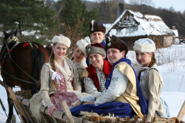 luty'2010 - plener ZTL Sanok w skansenie (zdjęcia Zygmunta Natera) #plener #luty #skansen #ZTLSANOK