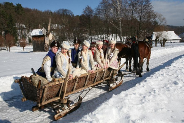 luty'2010 - plener ZTL Sanok w skansenie (zdjęcia Zygmunta Natera) #plener #luty #skansen #ZTLSANOK