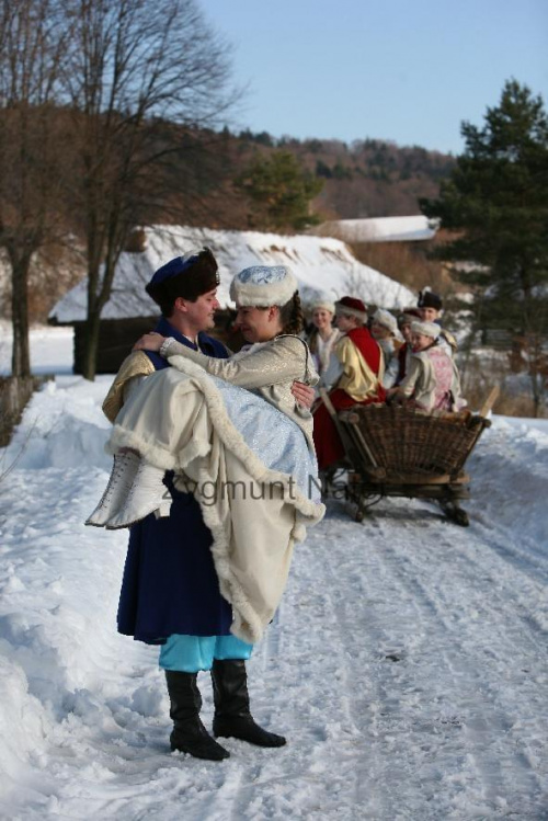 luty'2010 - plener ZTL Sanok w skansenie (zdjęcia Zygmunta Natera) #plener #luty #skansen #ZTLSANOK