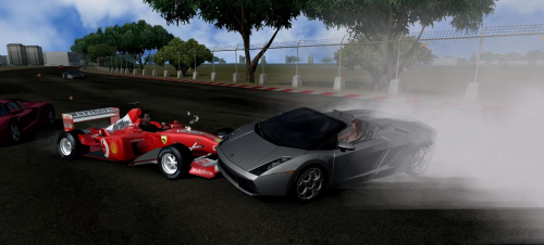 Lamborghini Gallardo Spyder via Ferrari F1 #tdu #LamborghiniGallardoSpyder #samochody #gry #cars #game