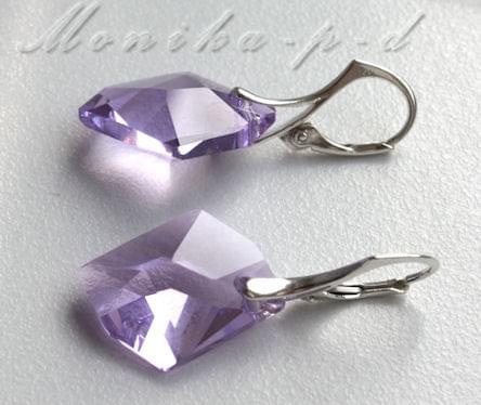 836. Swarovski cosmic violet - kolczyki 3,5cm