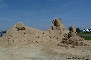 Piaskowe rzezby w Roermond 2010 #PiaskoweFigury #rzezby #Holandia #Roermond #Nederland #piasek