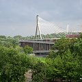 Biblioteka UW - widok z dachu na Centrum Nauki Kopernik (w budowie) i Most Świętokrzyski