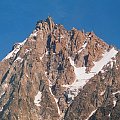 14.08.2001 Aiquille du Midi (3842 m), najwyżej w Europie położona stacja kolejki górskiej.
Zdjęcie robione ze statywu, z odległości 8 km, przy ogniskowej 200 mm. #Alpy #Francja