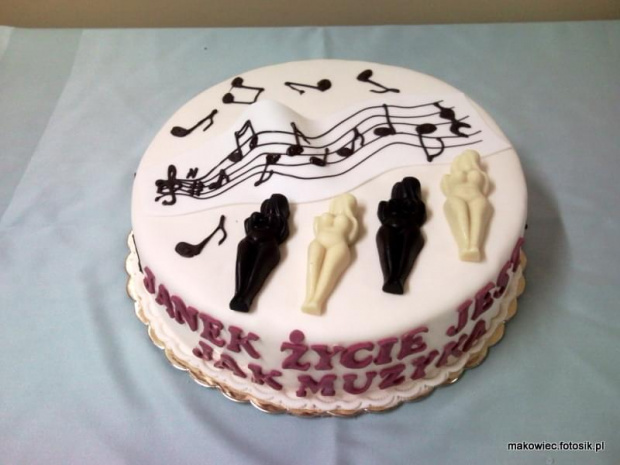 Torci dla Pana na urodziny lubiącego muzykę #muzyka #tort #nuty #urodziny