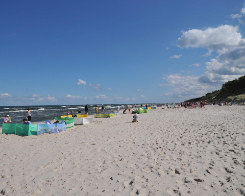 Plaża w Pogorzelicy 24.08.2010 przed południem