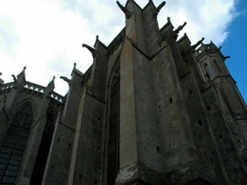 Carcassonne Francja -romańsko-gotycki kościół Sait.-Nazaire (XI-XIV w #CARCASSONNE #MIASTA