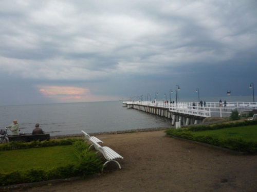 z tatą na plaży, Gdynia Orłowo, 14 czerwca 2009