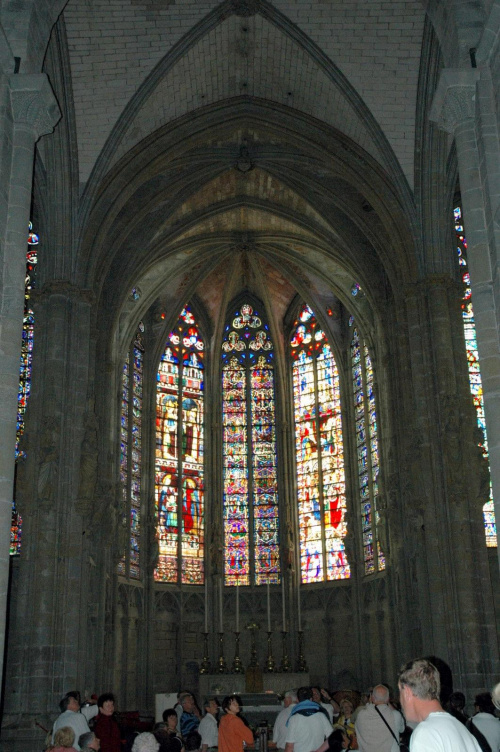 Carcassonne Francja wnętrze kościoła Sait.-Nazaire (XI-XIV w #CARCASSONNE #MIASTA