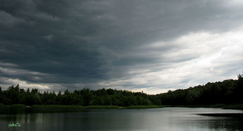 tuż przed burzą ... czerwiec 09 ... #chmury #jezioro #niebo #natura