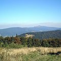 Gorce - widok z polany Adamówka na Mogielicę #góry #beskidy #gorce #jesień #polany