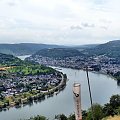 Gedeons Eck panorama na rzekę Rhein ( Ren) z tarasu restauracji na zakolu w okolicach Boppard. #GedeonsEck #panorama #Deutschland #Niemcy #rzeka #Rhein #Ren #Boppard