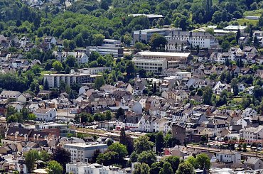 Gedeons Eck panorama na rzeke Rhein ( Ren) z tarasu restauracji na zakolu w okolicach Boppard. #GedeonsEck #panorama #Deutschland #Niemcy #rzeka #Rhein #Ren #Boppard