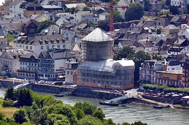 Gedeons Eck panorama na rzeke Rhein ( Ren) z tarasu restauracji na zakolu w okolicach Boppard. #GedeonsEck #panorama #Mosel #Deutschland #Niemcy