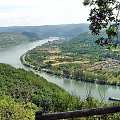 Gedeons Eck panorama na rzeke Rhein ( Ren) z tarasu restauracji na zakolu w okolicach Boppard. #GedeonsEck #panorama #Deutschland #Niemcy #rzeka #Rhein #Ren #Boppard