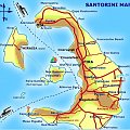 mapa wyspy Santorini