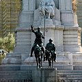 Madryt-Hiszpania- Plaza de Espana - pomnik Miguela Cervantesa,Don Kichota i Sancho Pansy #madryt #miasta #pomniki