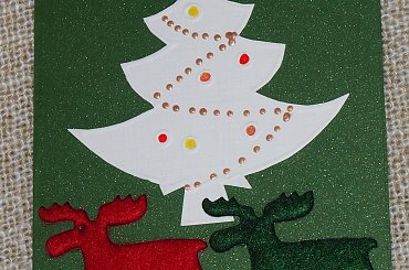 Kartka ręcznie robiona na Boże Narodzenie #KartkaŚwiąteczna #KartkaNaBożeNarodzenie #BożeNarodzenie #HandMade #christmas