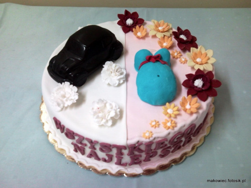 Na urodziny Pani i Pana #tort #urodziny #samochód #ciaża
