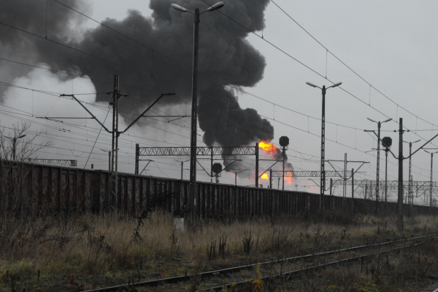 Wybuch i pożar cystern w Białymstoku, 08.11.2010. Białystok - Zielone Wzgórza