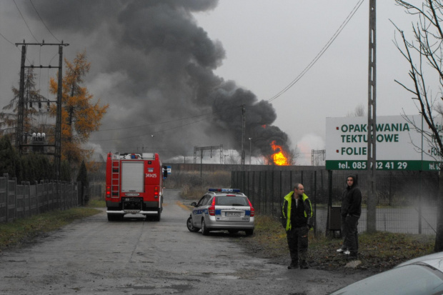 Wybuch i pożar cystern w Białymstoku, 08.11.2010. Białystok - Zielone Wzgórza