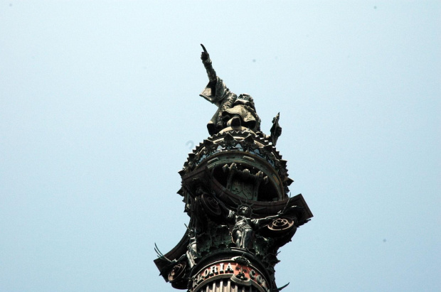 Barcelona-Hiszpania- Placa Portal de la Pau Pomnik Kolumba #Barcelona #Miasta #place #pomniki