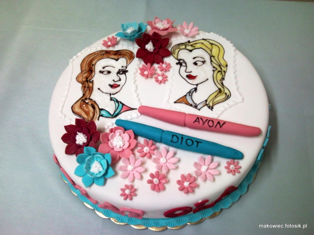 13 urodziny OLI i ULI #koleżanki #tort #kosmetyki #urodziny