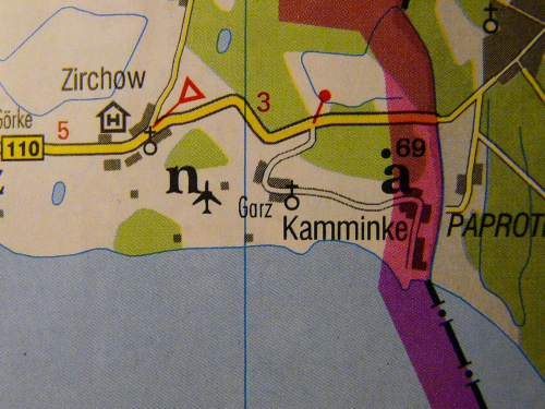 Mapa rejonu Garz i Kamminke. #mapy