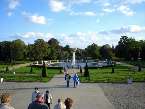 POCZDAM-Pałac Sanssouci, barokowy ogród -wielka fontanna #POCZDAM #MIASTA #FONTANNY #OGRODY