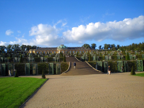 POCZDAM-Pałac Sanssouci, ogrody tarasowe #POCZDAM #MIASTA #OGRODY