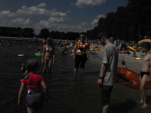 Plaża nad Jeziorem Gołuchowskim, wakacje 2009