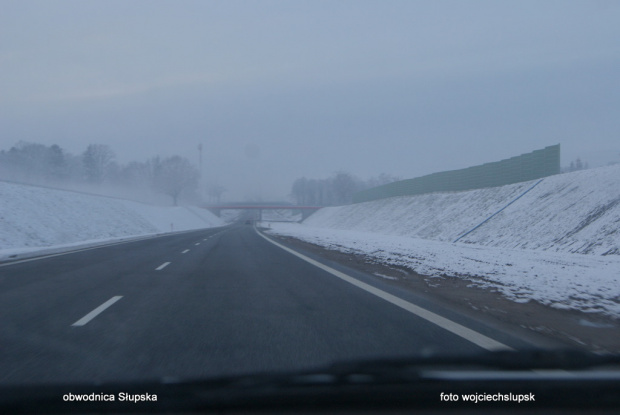 obwodnica jesienną zimą
