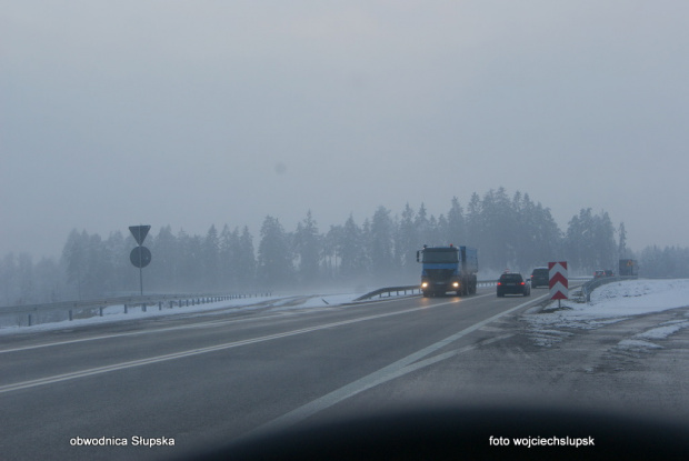 obwodnica jesienną zimą