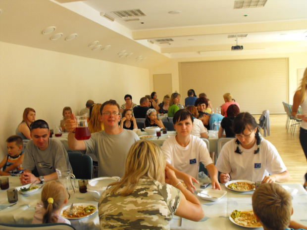 Leśny Osrodek Szkoleniowy, Puszczykowo, nasze posiłki. Lato 2009