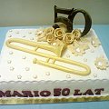 Puzon dla 50 -letniego muzyka Mario #Puzon #muzyka #orkiestra #tort
