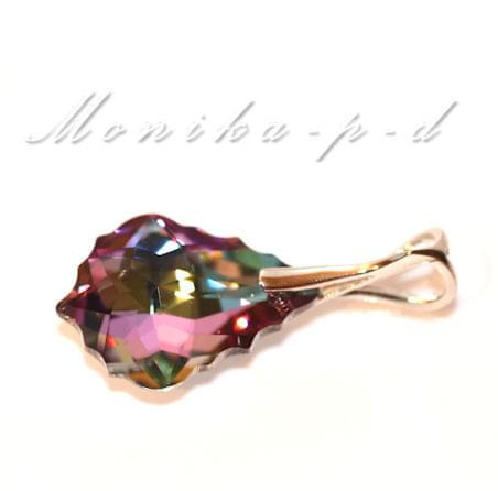 885W. SWAROVSKI baroque vitrail light - wisiorek 3,5cm
Wykonczenie srebro