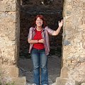 Frangokostello o zachodzie słońca - atrakcja miejscowości ruiny starożytnego zamku i ja uwolniona przez rycerza :-) #Kreta #południe #Frangokastello #kanion