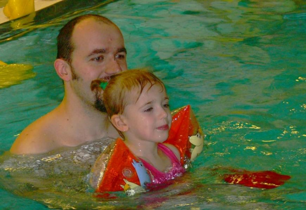 Z tatą na pływalni. #Helisinki #Konstancja #pływalnia #tata