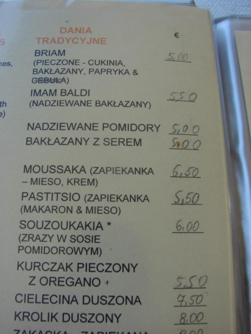 jedyna tawerna z menui w języku polskim spotkana w Kissamos na Krecie #Paleochora #wycieczka
