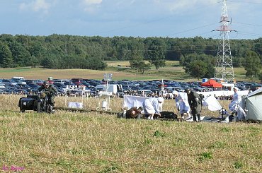 Inscenizacja bitwy pod Wizną - obrona schronu dowodzenia na Górze Strękowej. #StrękowaGóra #Wizna #Raginis