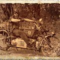 Leszek na rowerocyklu INDIV 3300 LvB #StareZdjęcie #fotomontaż #photoshop #rowerocykl #rower #park